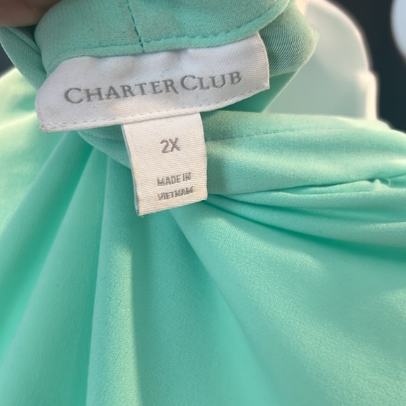 Women’s Mint Sleeveless Blouse- 2X - Picture 5 of 5